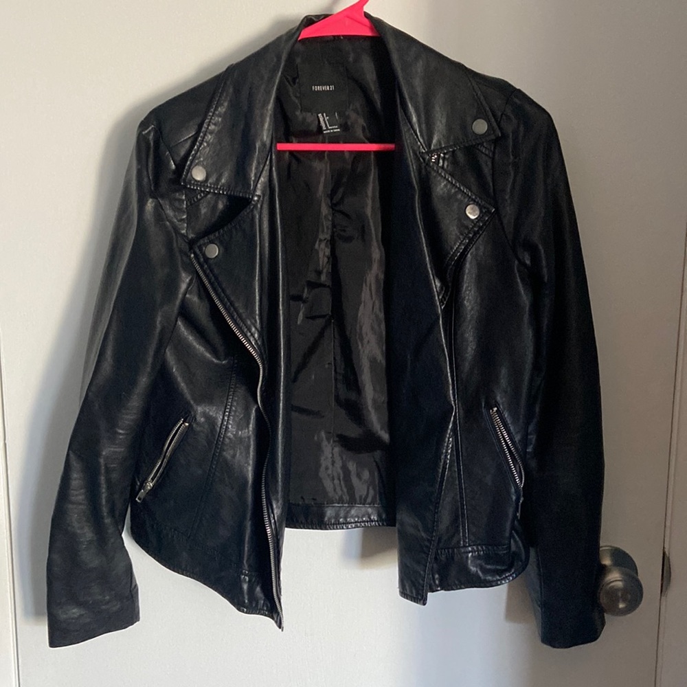 Forever 21 Black Pleather Jacket